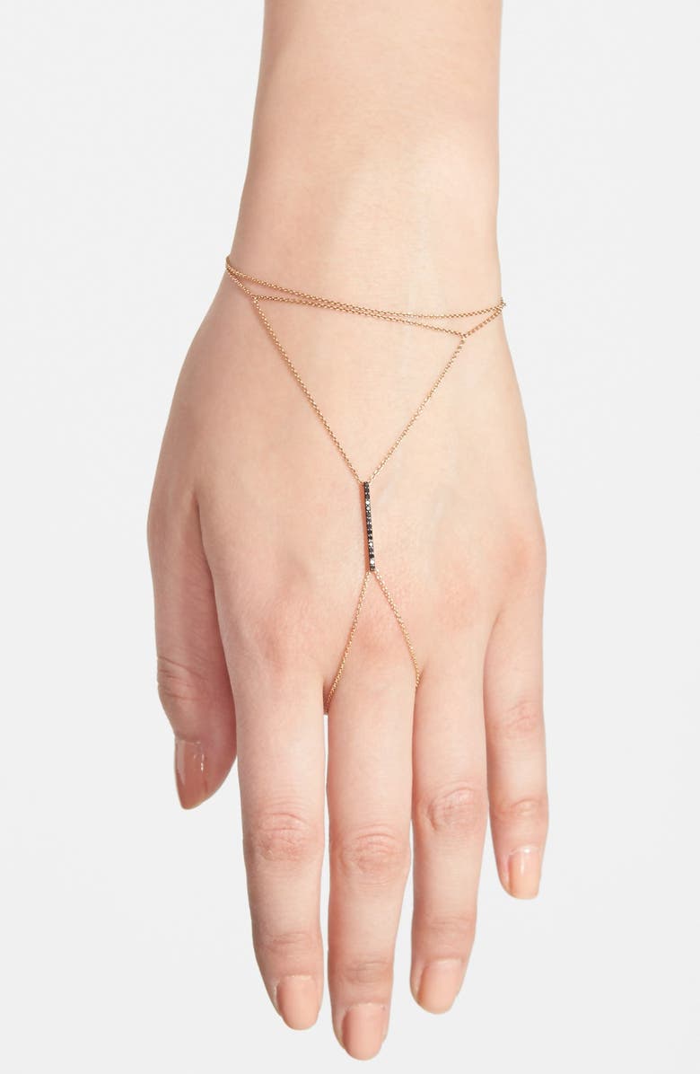 Kismet by Milka Lumiere Diamond Pavé Bar Hand Chain, Alternate, color, 