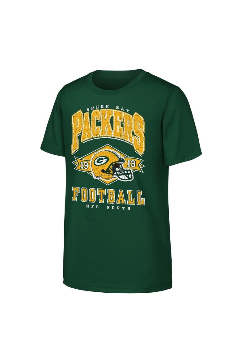 Youth Outerstuff  Green Green Bay Packers Kick Off T-Shirt, Main, color, Green