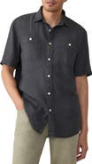 Faherty The Tried & True Chambray Short Sleeve Button-Up Shirt