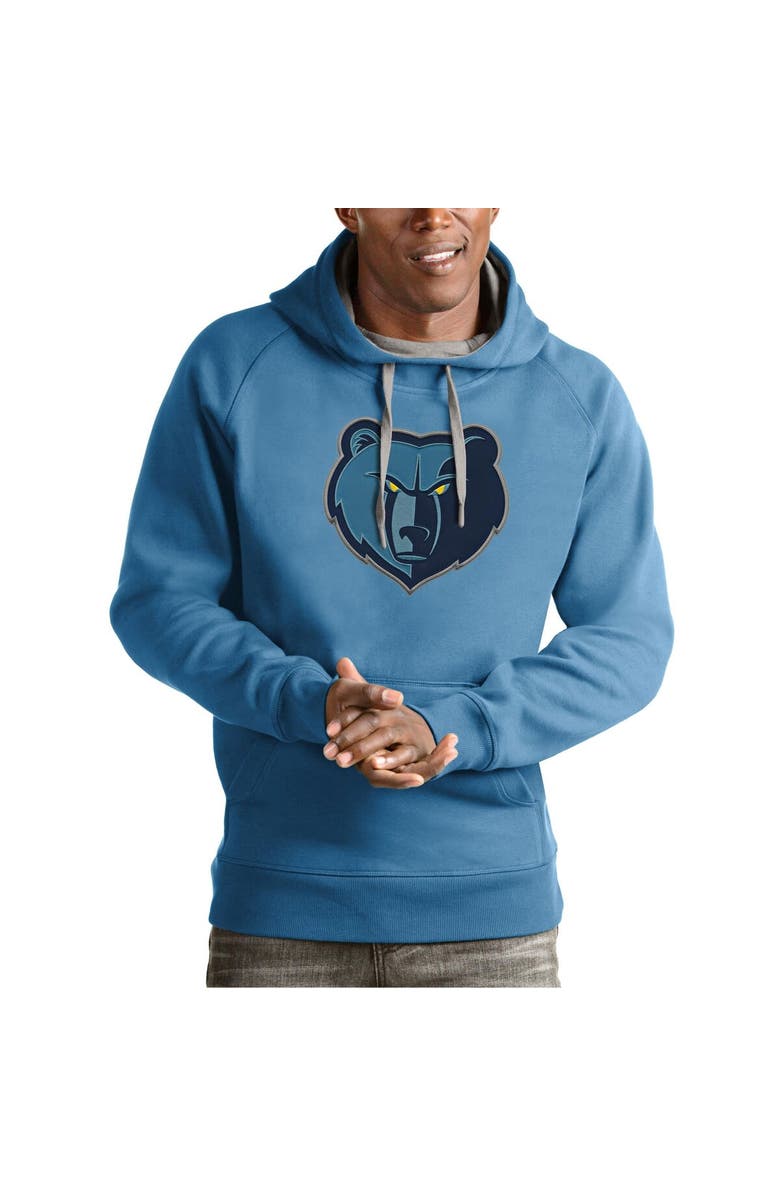 ANTIGUA Men's Antigua Light Blue Memphis Grizzlies Team Logo Victory Pullover Hoodie, Main, color, Light Blue