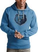 ANTIGUA Men's Antigua Light Blue Memphis Grizzlies Team Logo Victory Pullover Hoodie