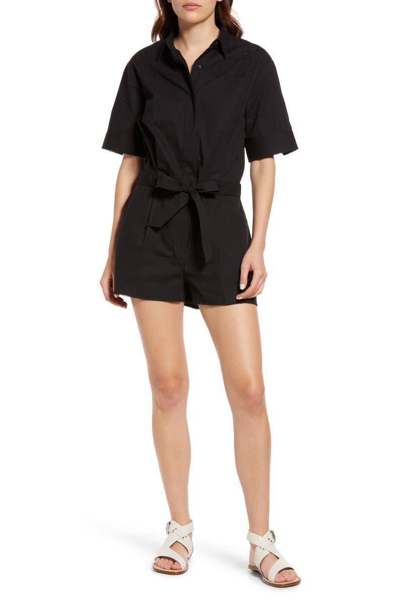 rag & bone Surplus Cotton Romper, Main, color,