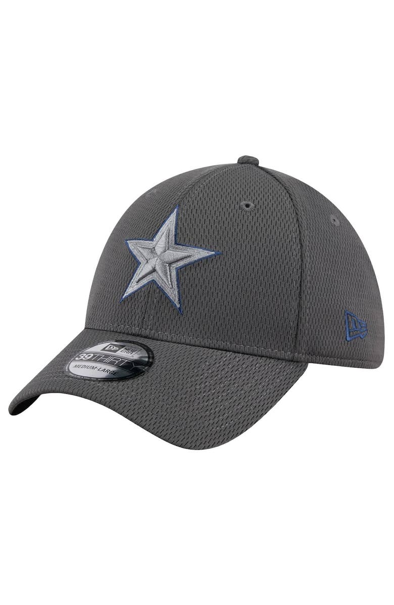 New Era Men's New Era Graphite Dallas Cowboys  Main 39THIRTY Flex Hat, Main, color, Graphite