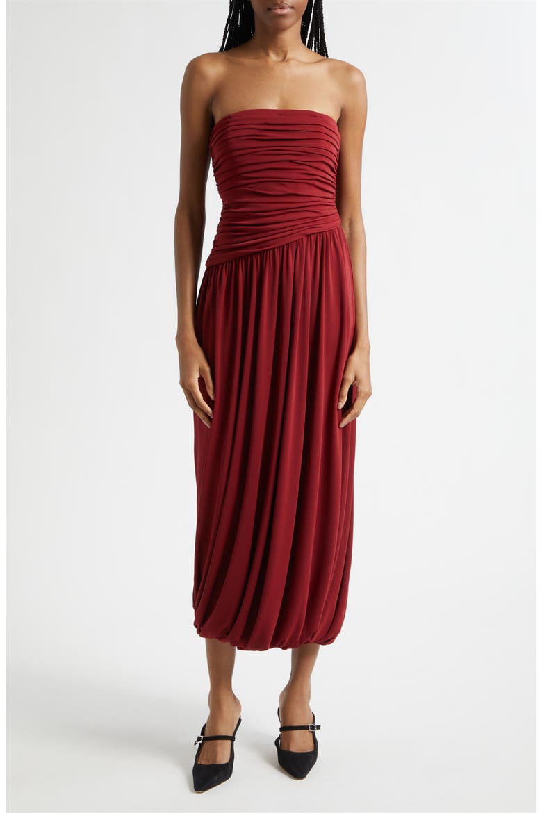 Rosine Strapless Dress, Main, color, BERRYWINE