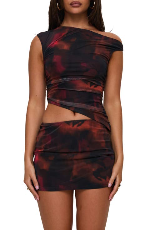 Maribella Crop Top & Miniskirt Set