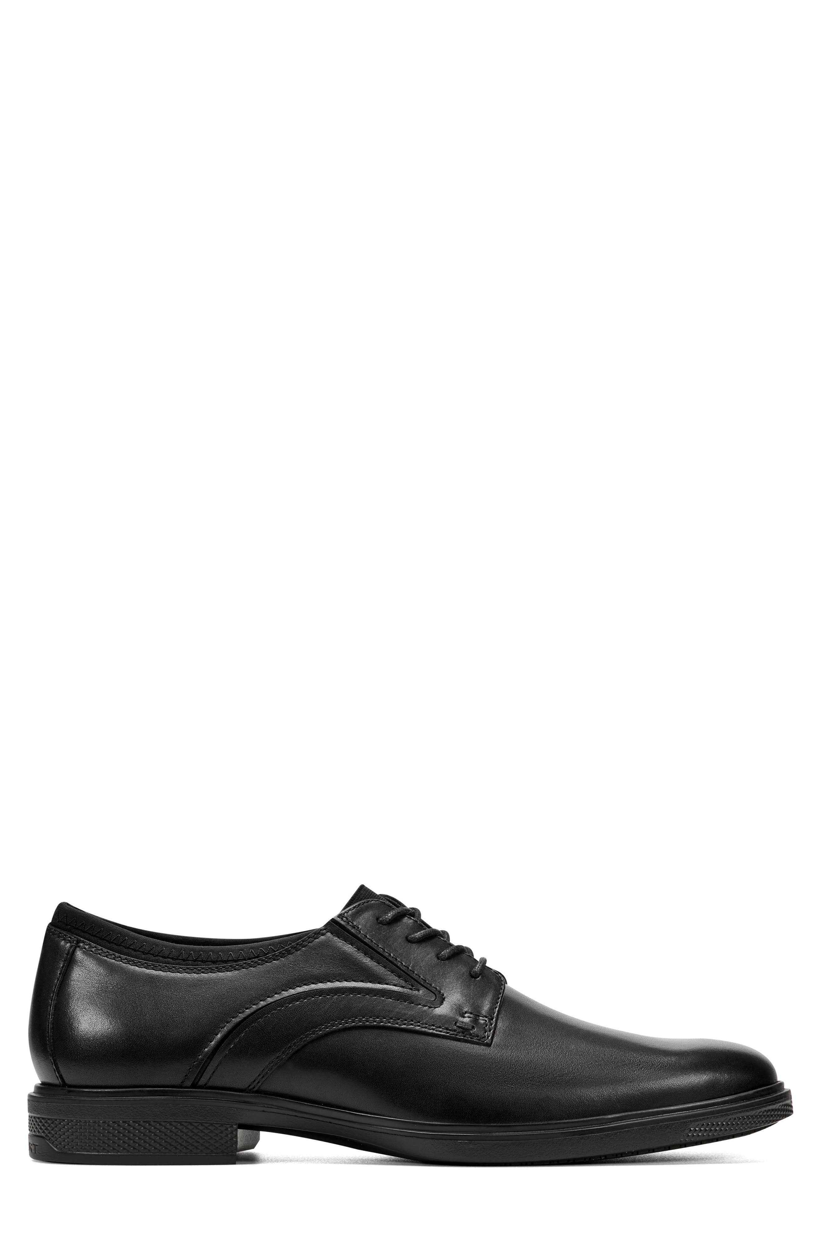 Rockport Keelan Plain Toe Derby, Alternate, color, Black Leather