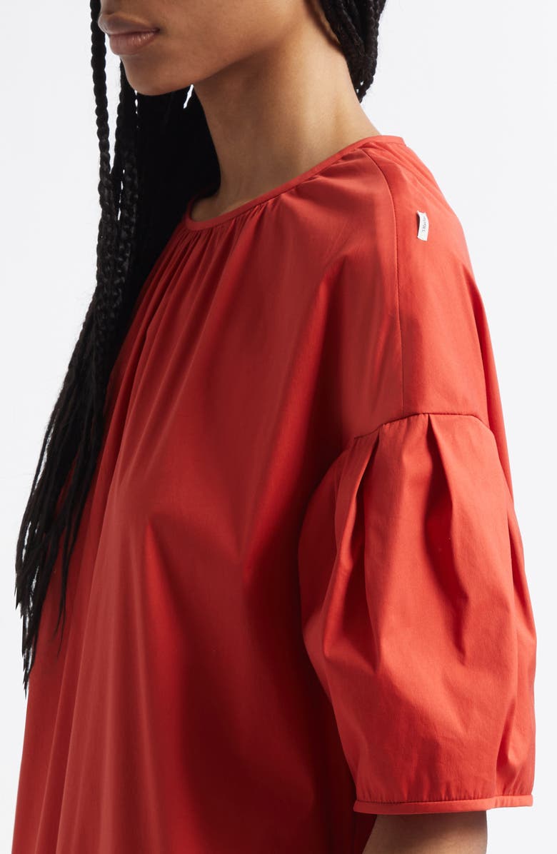 Max Mara Isotta Shirred Poplin Shift Dress, Alternate, color, 