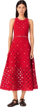 maje Mirrored crochet dress