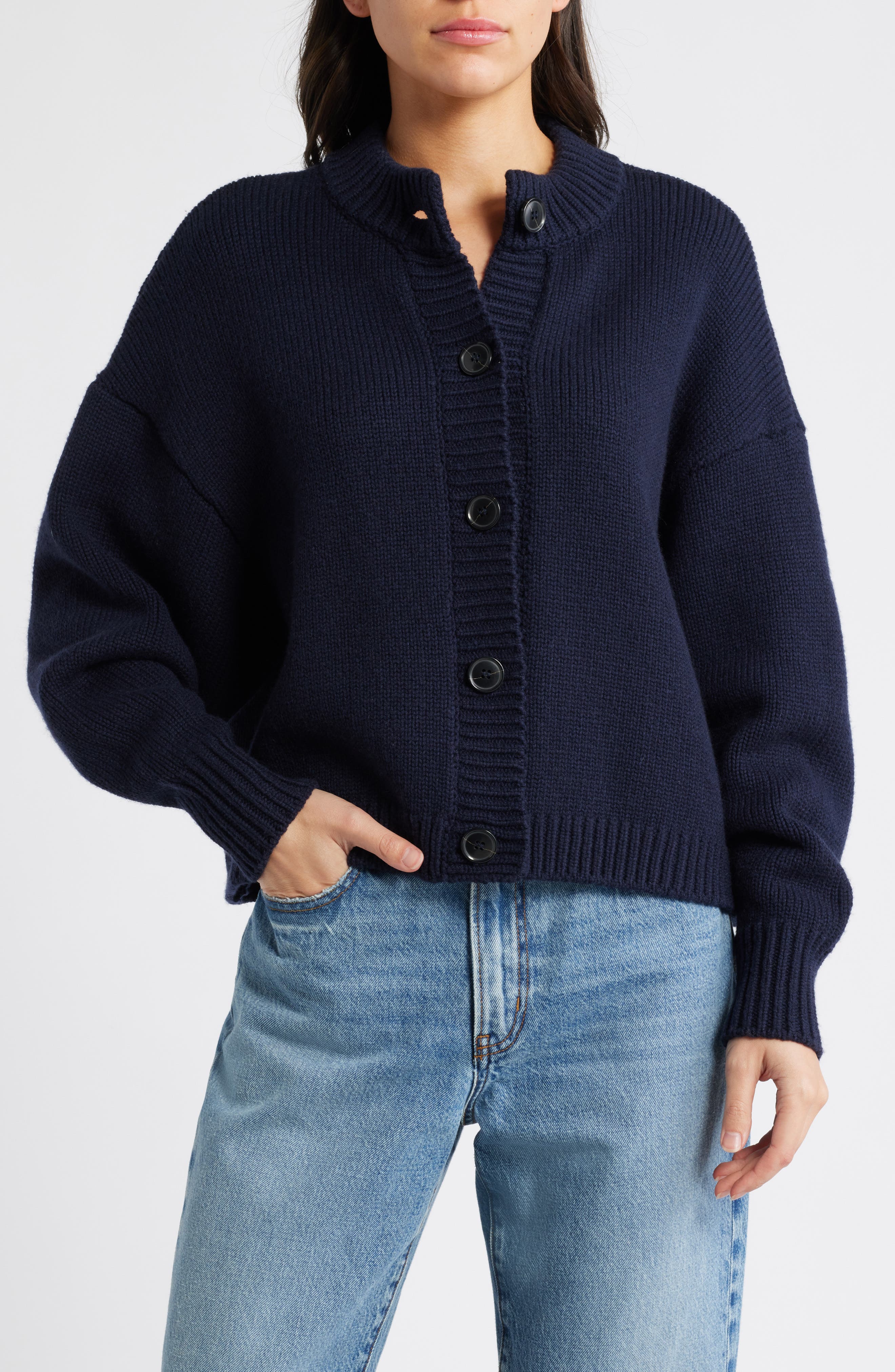 FRAME Chunky Wool Blend Cardigan