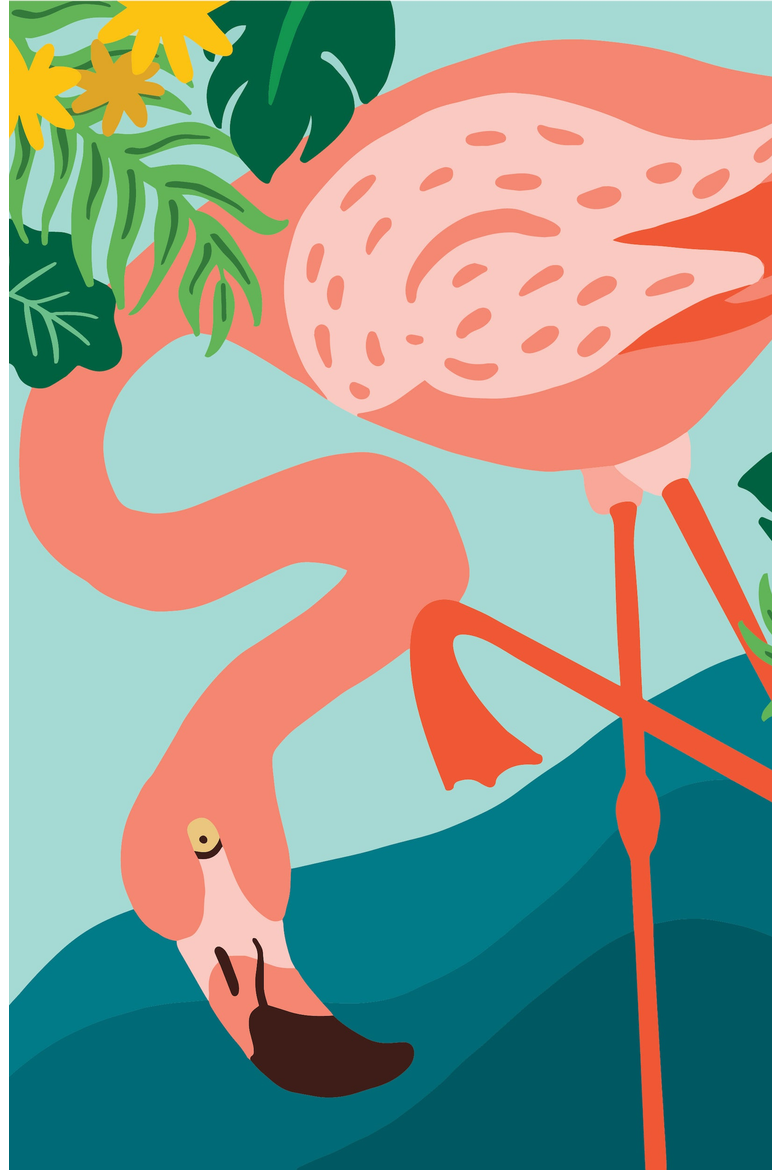 Stand Out in the Crowd Paint by Numbers Kit, Alternate, color, Pink Flamingo