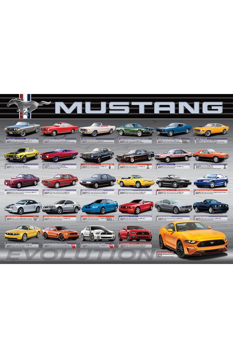 Eurographics Ford Mustang Evolution 50th Anniversary Puzzle, 1000 Pieces, Alternate, color, Multicolored