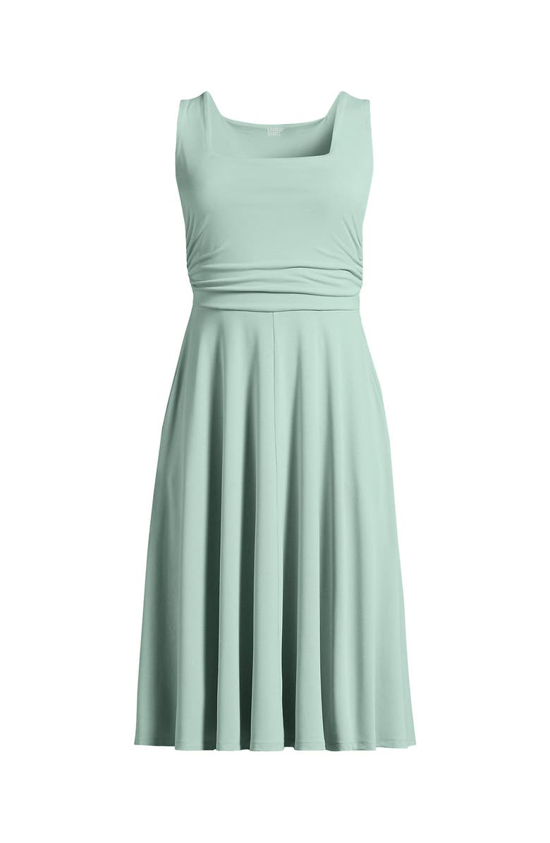 Lands' End Cupro Fit and Flare Sleeveless Dress, Alternate, color, 