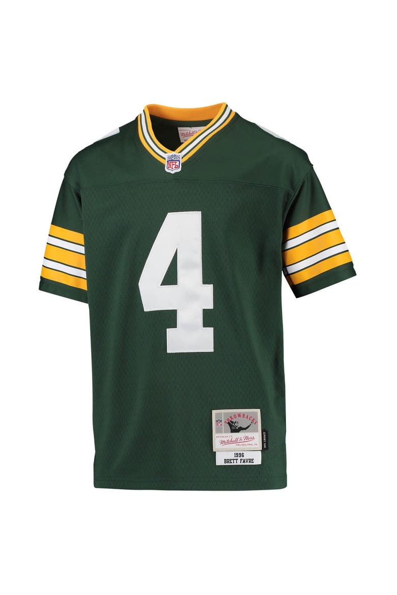 Youth Mitchell & Ness Brett Favre Green Green Bay Packers 1996 Retired Player Legacy Jersey, Alternate, color, Green