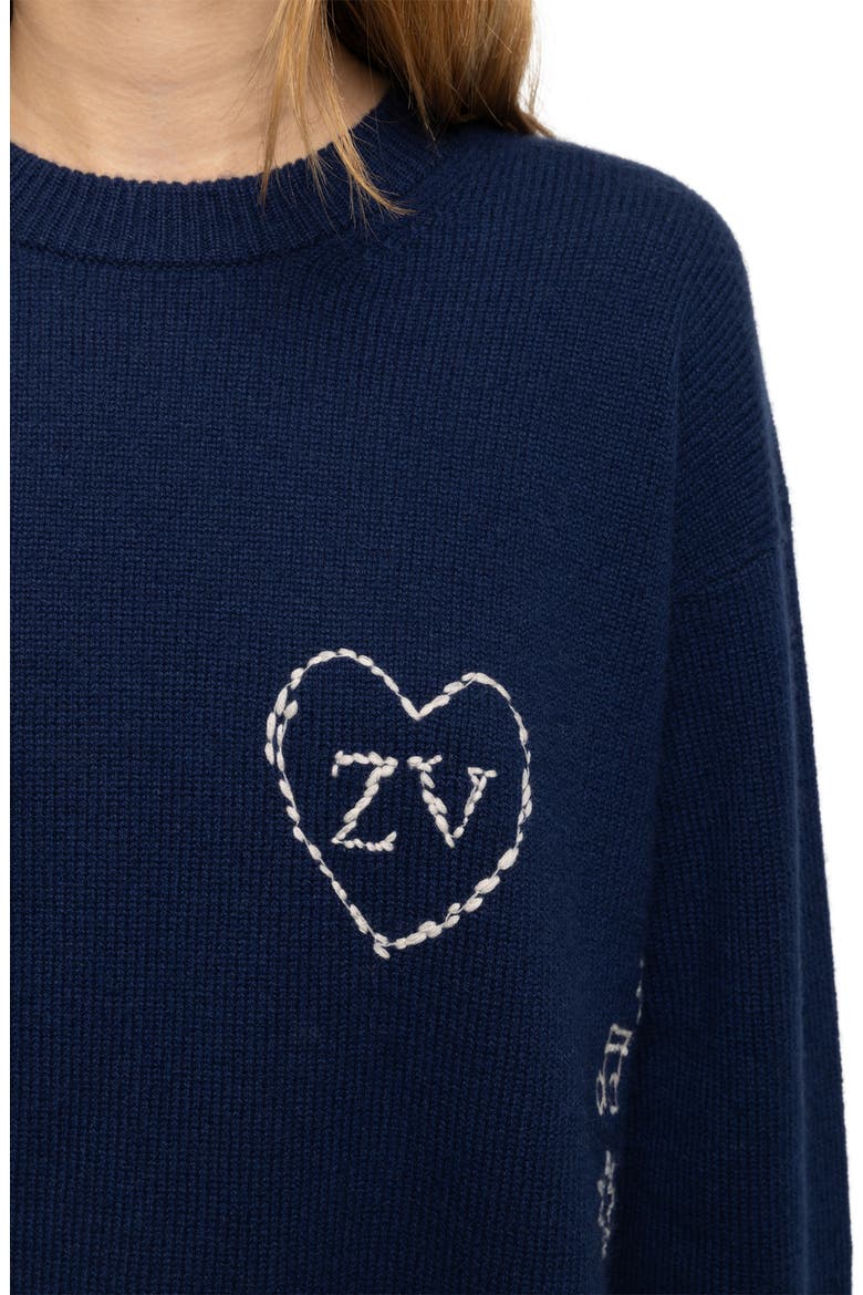 Markuz Cashmere Crewneck Sweater, Alternate, color, MARINE