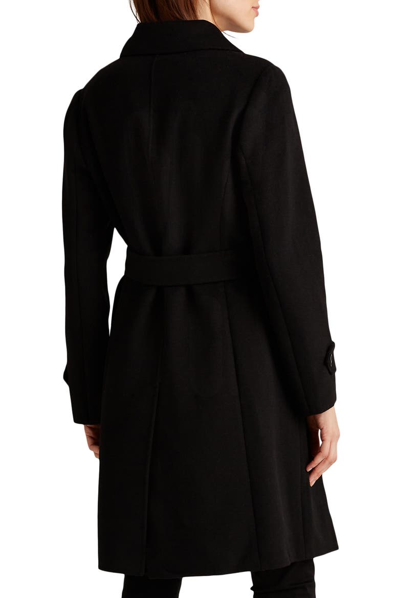 Wool Blend Trench Coat, Alternate, color, BLACK