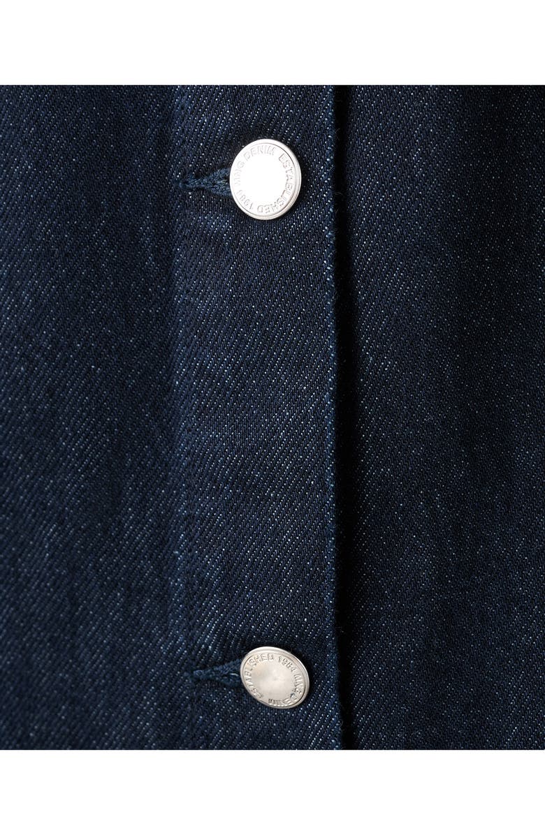 MANGO Long Sleeve Denim Jumpsuit, Alternate, color, Dark Blue