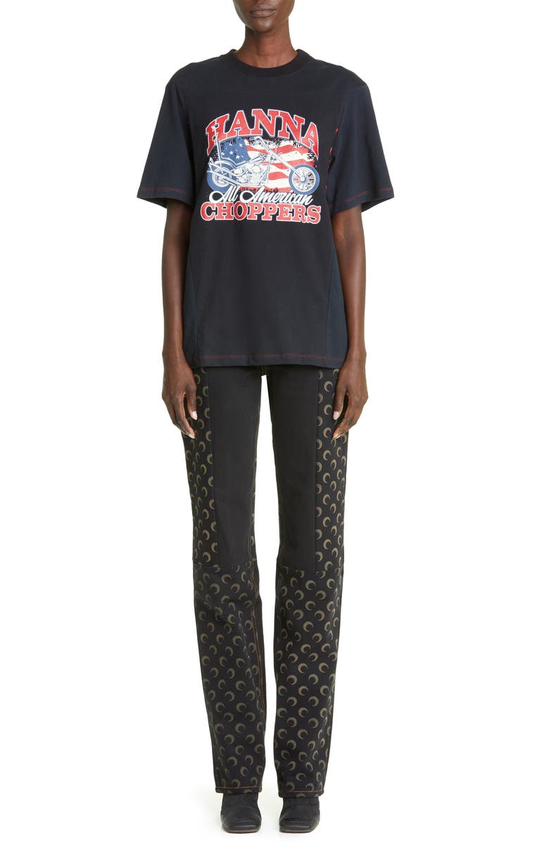 Marine Serre Unisex Moon Panel Graphic Tee, Alternate, color, 