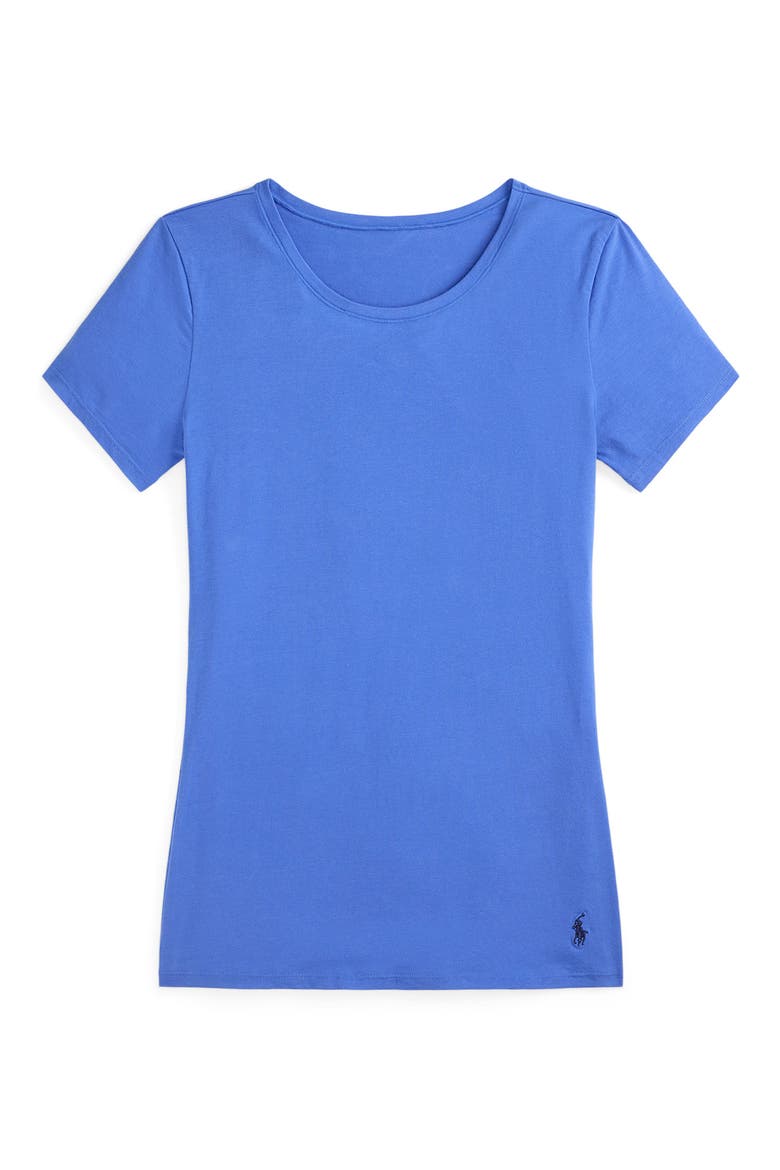 Stretch Cotton T-Shirt, Alternate, color, BLUE FROST