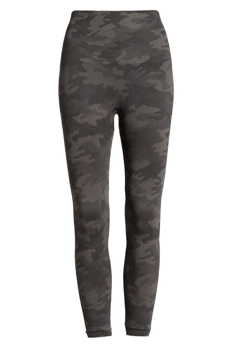 SPANX Look At Me Now Crop Seamless Leggings, Alternate, color, SAGE CAMO