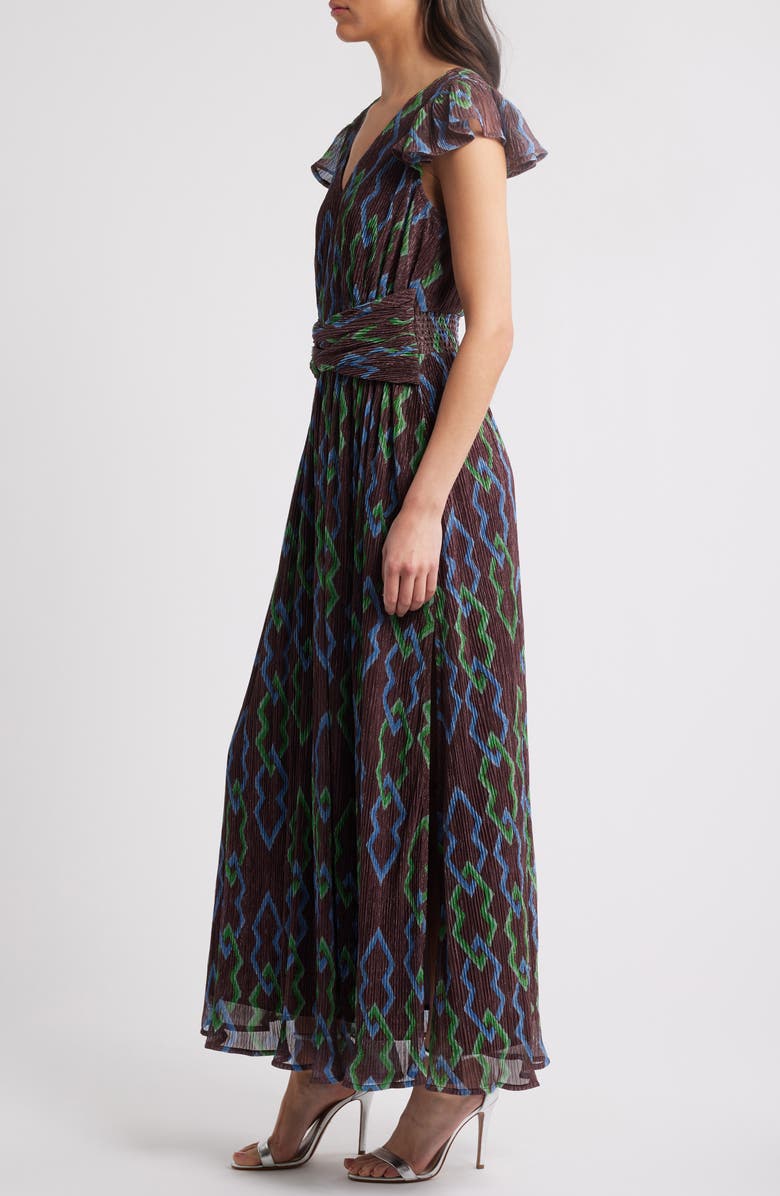 CIEBON Byanca Print Maxi Dress, Alternate, color, Brown Multi