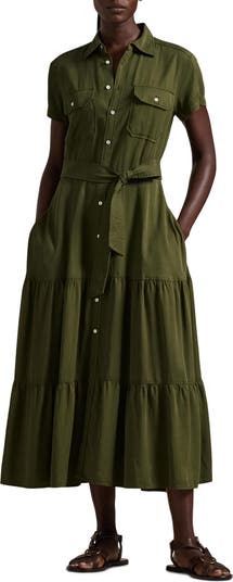 Ralph Lauren★Belted Tiered Shirtdess Polo Ralph Lauren Belted Tiered Shirtdress | Nordstrom