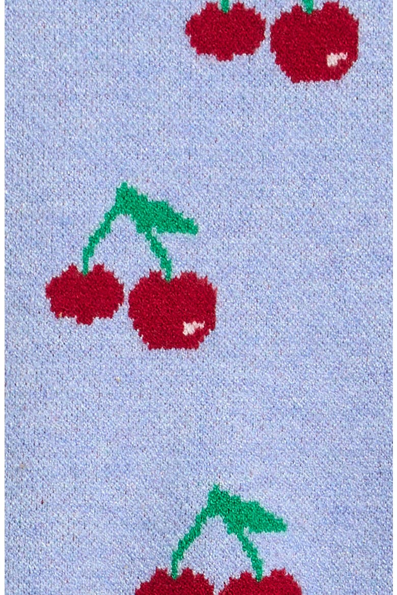 Kids' Cherries Tie Shoulder Knit Tank, Alternate, color, BLUE CHERRIES