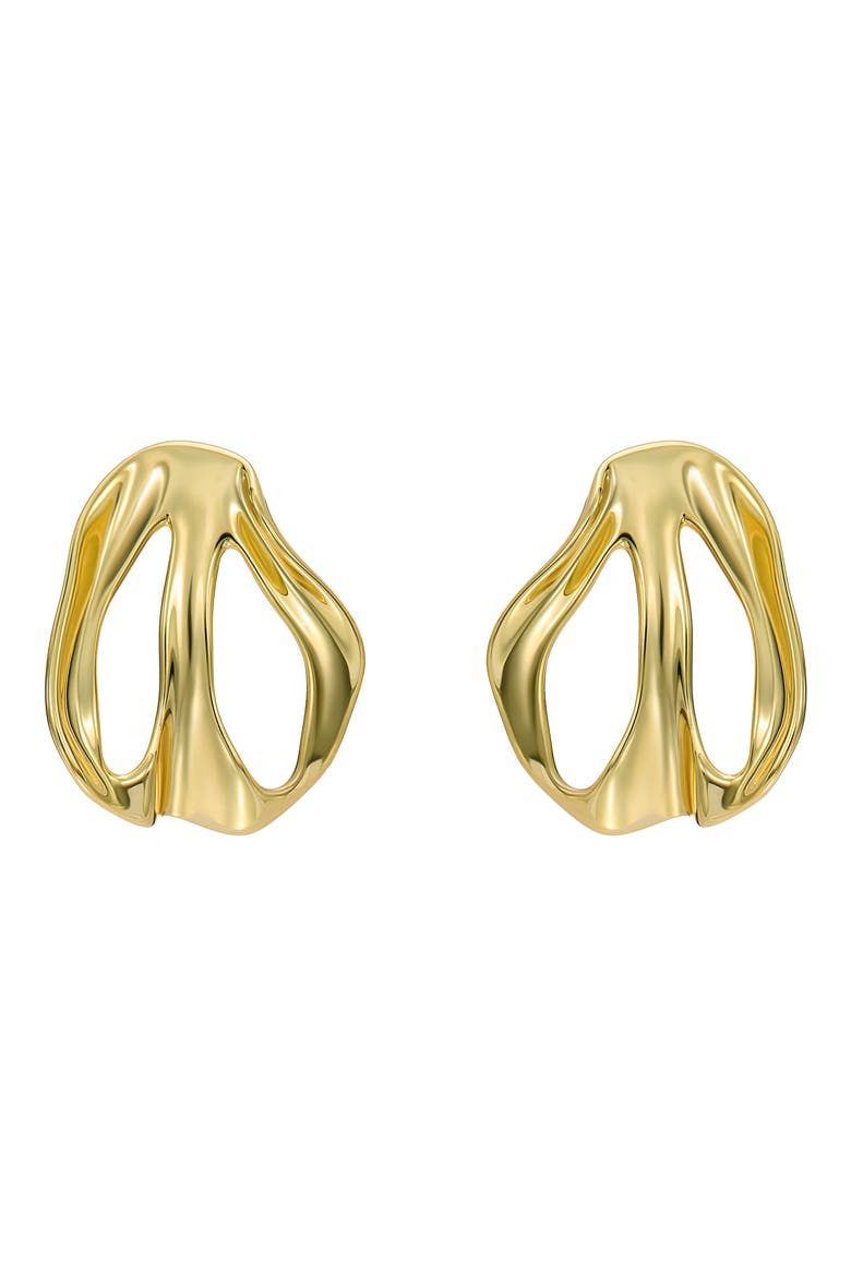 Leah Abstract Leaf Stud Earrings, Alternate, color, GOLD TONE
