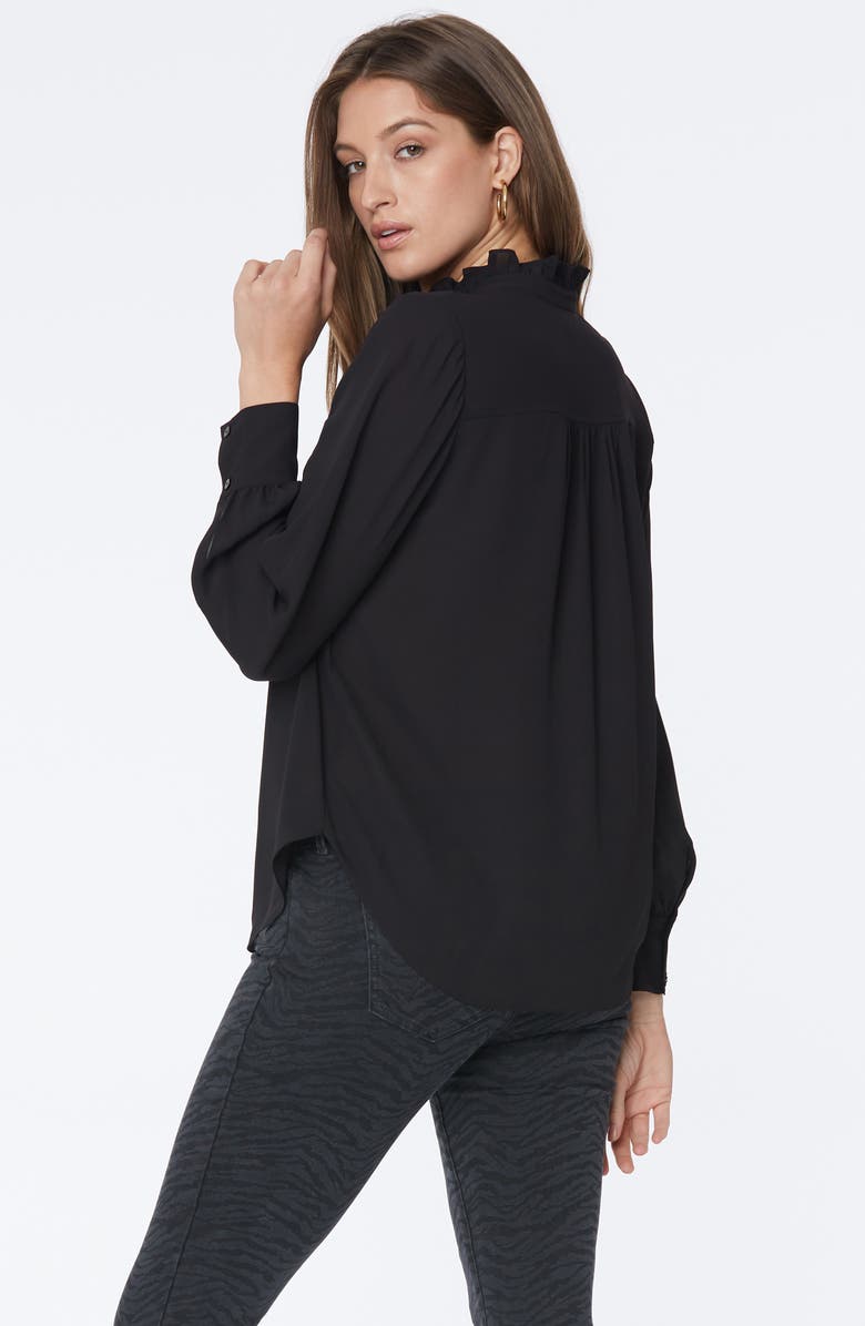 NYDJ Ruffle Neck Blouse, Alternate, color,