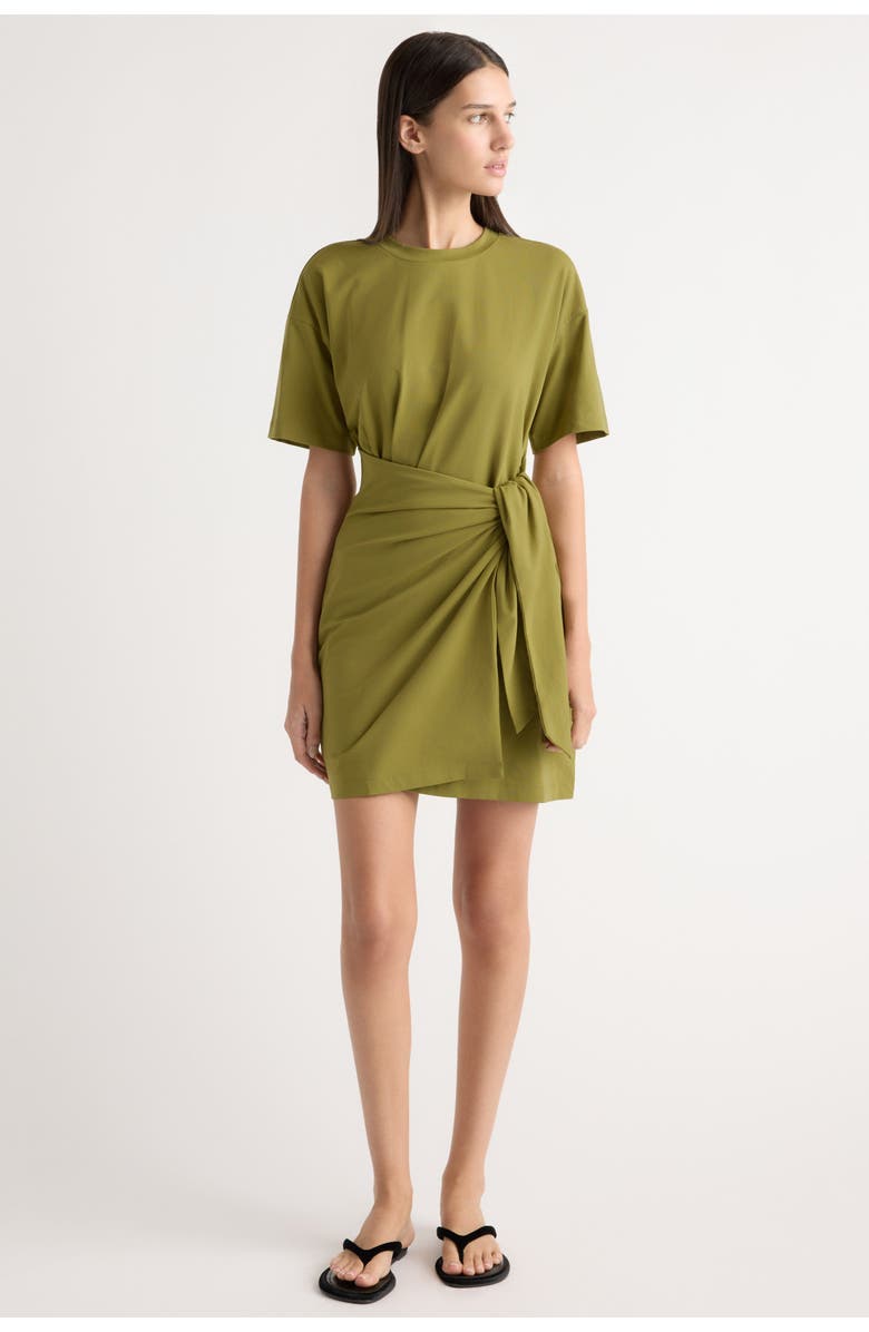 Modern Citizen Fallon Organic Cotton T-Shirt Wrap Dress, Alternate, color, Acid Green