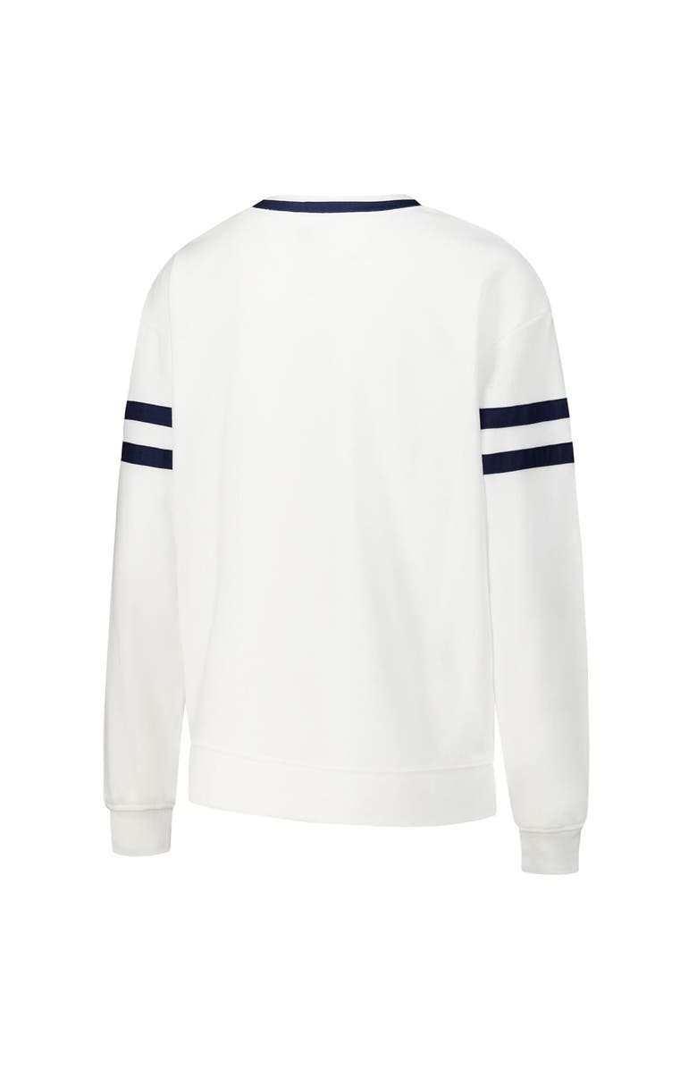 CONCEPTS SPORT Women's Concepts Sport White Michigan Wolverines Borough French Terry Arch Over Long Sleeve T-Shirt, Alternate, color, White