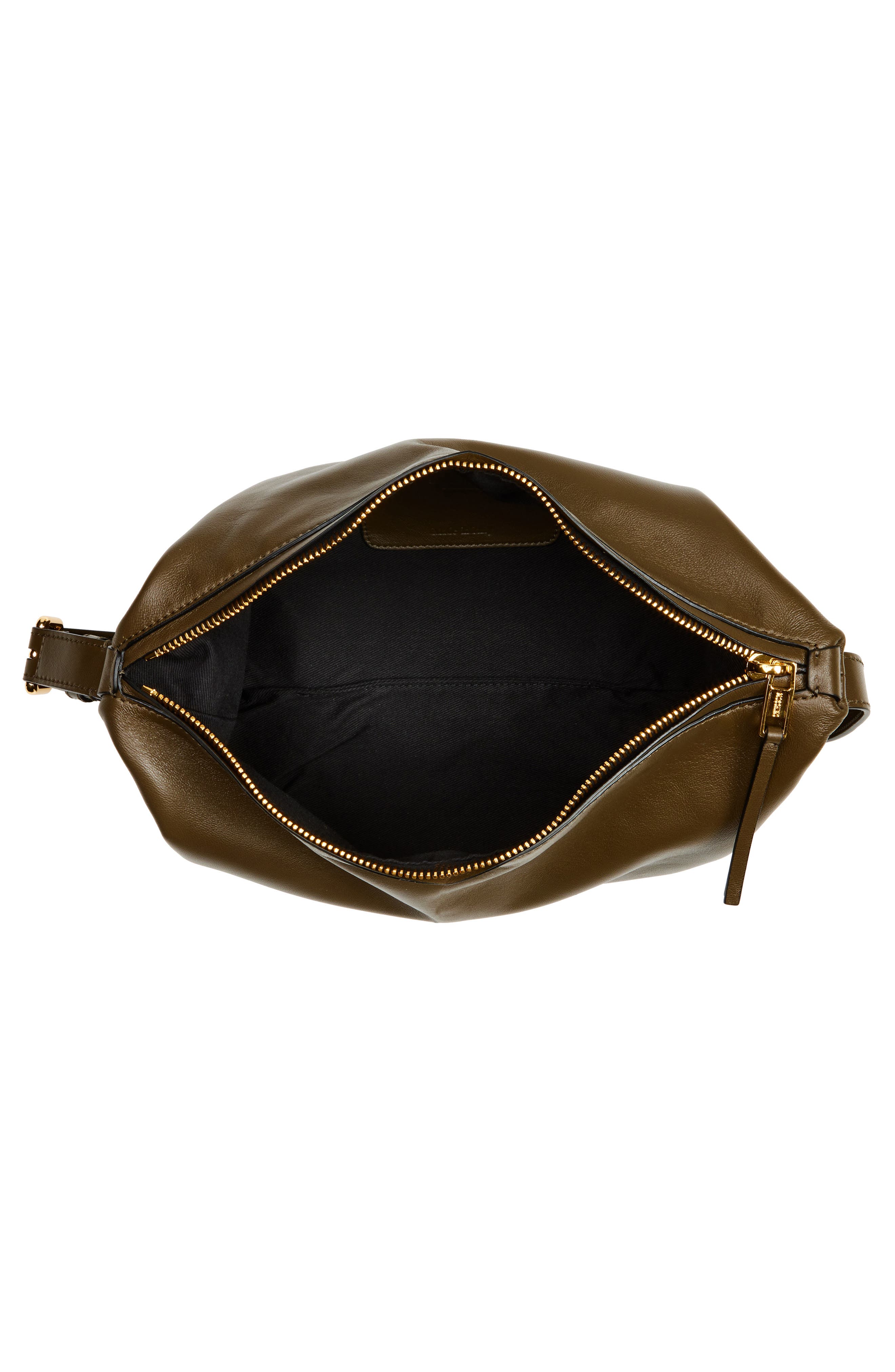 Moschino Tie Me Leather Shoulder Bag, Alternate, color, 