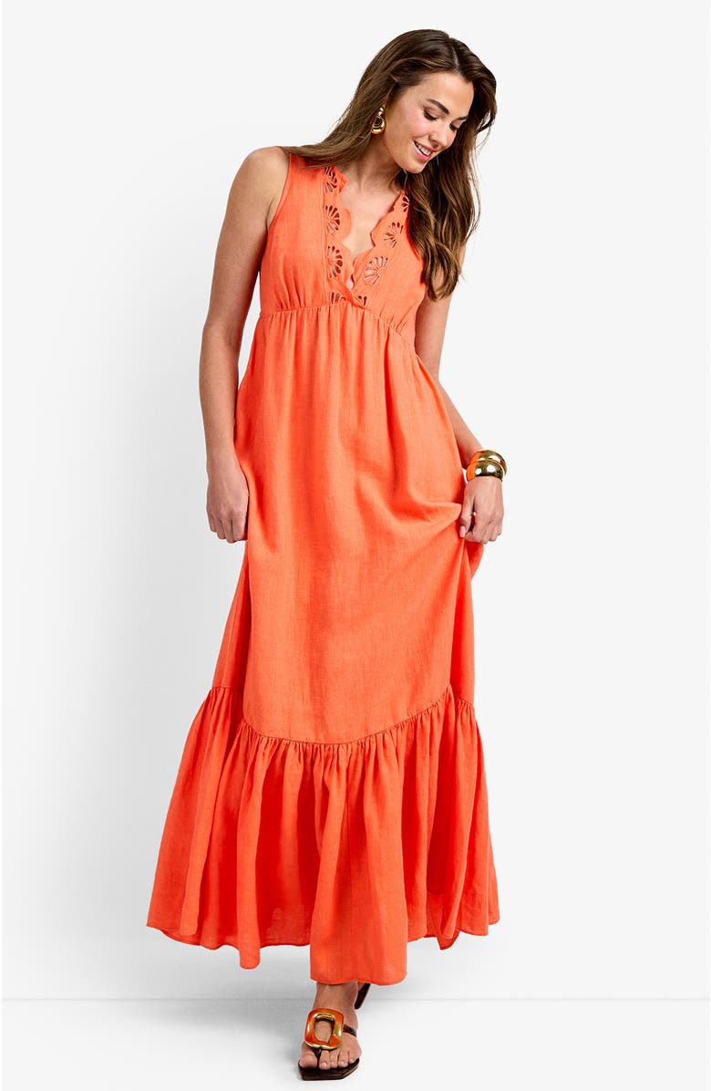 Trina Turk Lobster Dress, Alternate, color, Calypso Coral