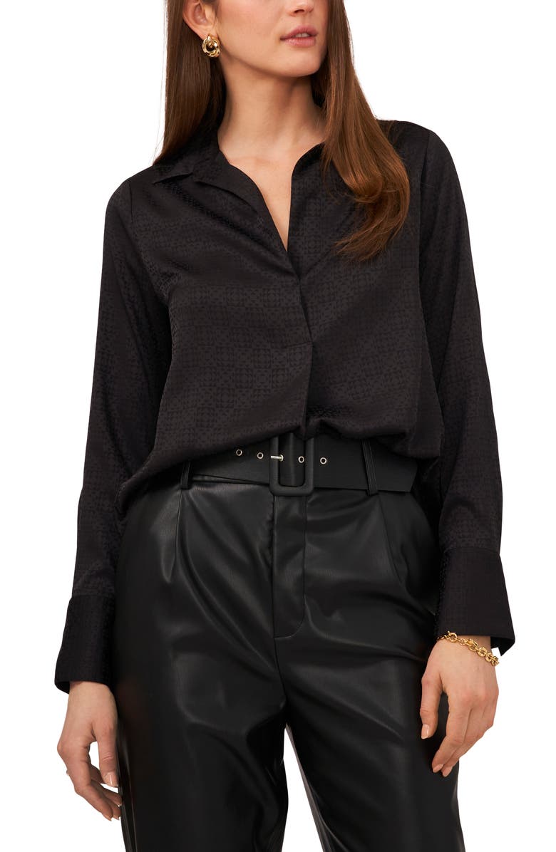 Vince Camuto Geo Jacquard Blouse, Alternate, color,