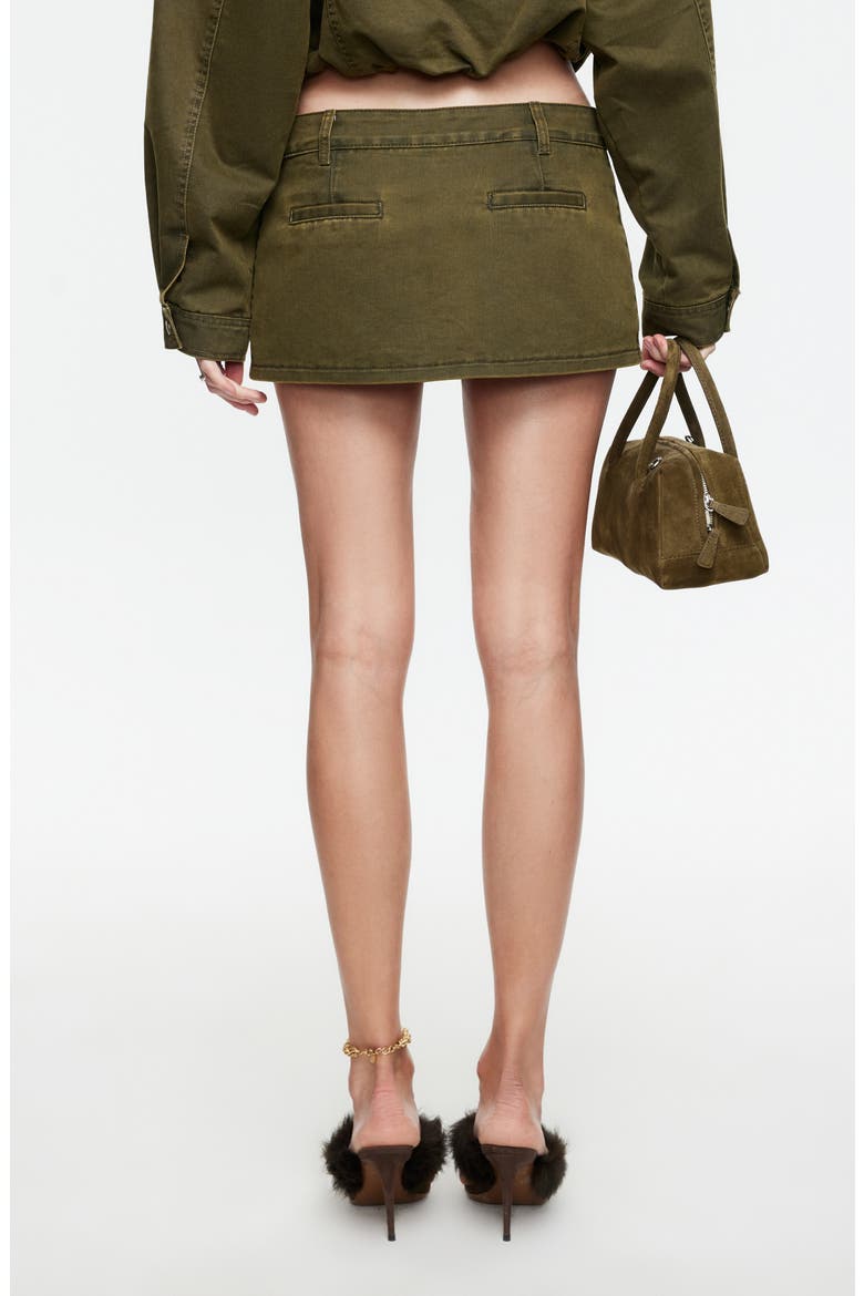 Rhode Low Rise Denim Miniskort, Alternate, color, KHAKI