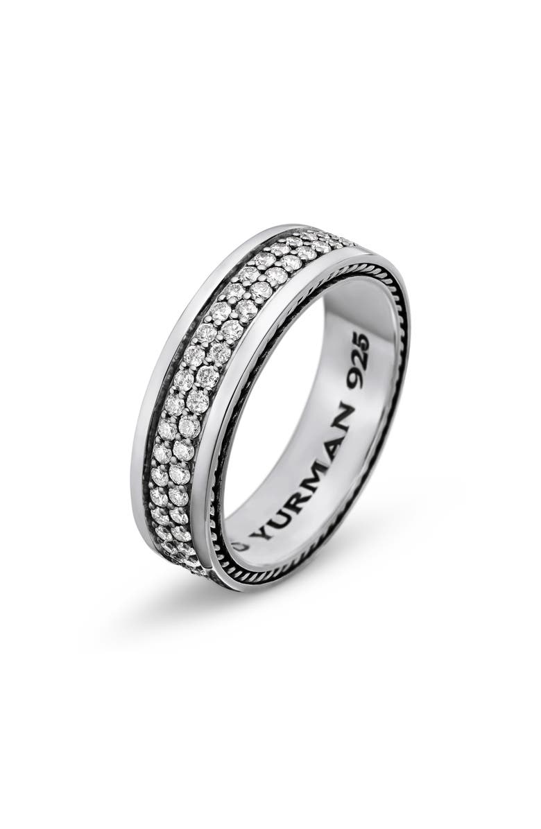 David Yurman Streamline Two-Row Band Ring with Diamonds, Alternate, color, 