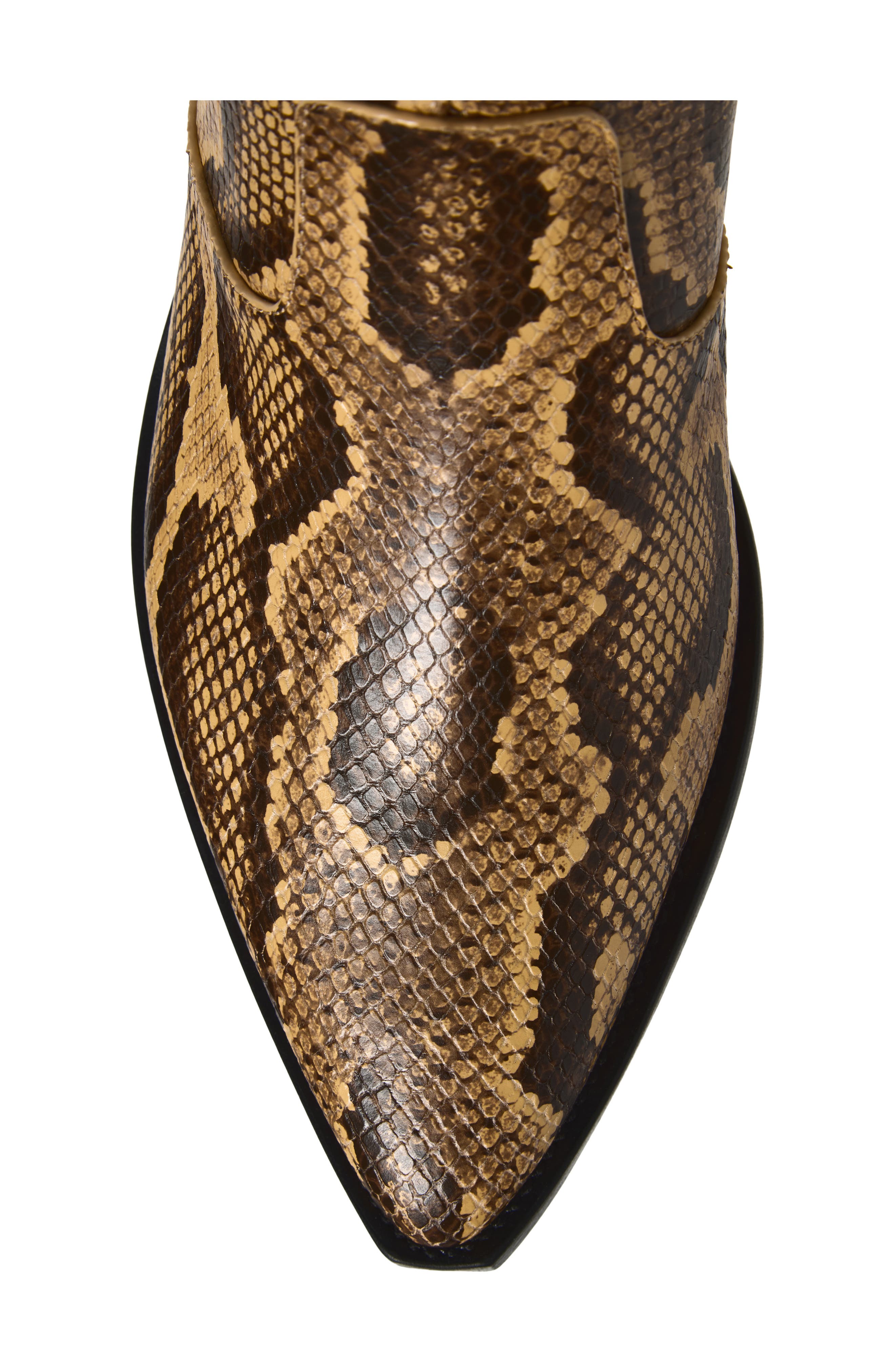Ryder Python Embossed Pointed Toe Boot, Alternate, color, BROWN
