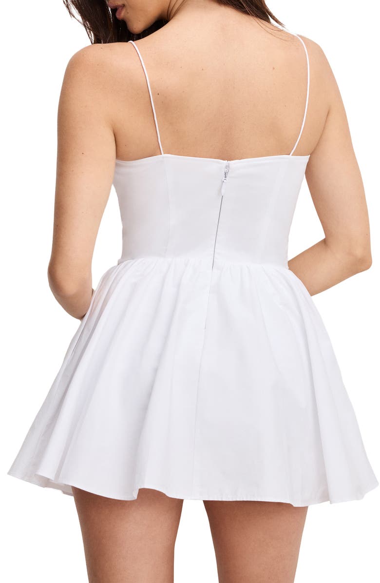 Good American Corset Poplin Minidress, Alternate, color, White001