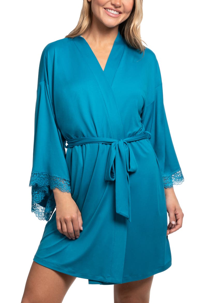 Aimee Knit Robe, Main, color, TEAL