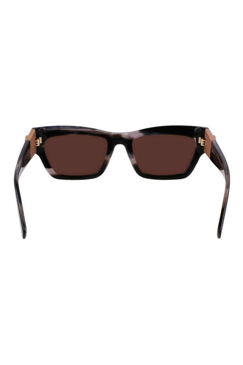 Medallion 53mm Modified Rectangular Sunglasses, Alternate, color, STRIPED BLACK
