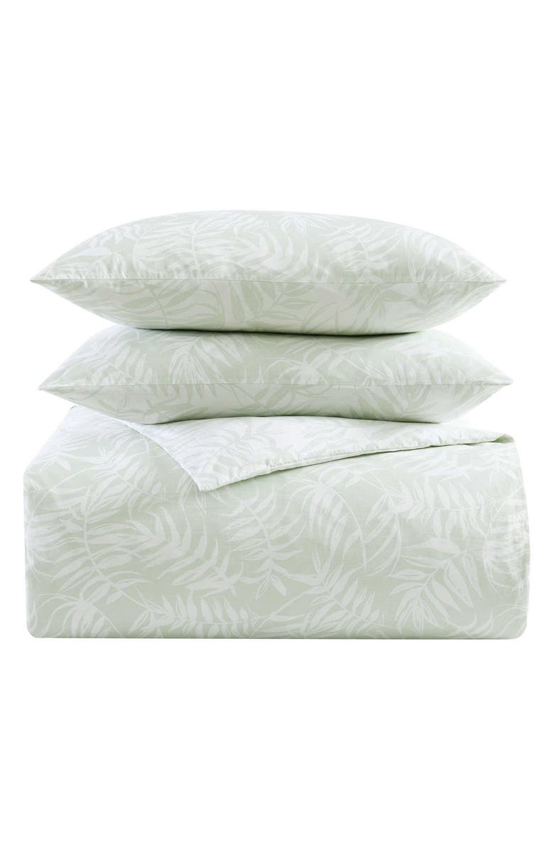 Tommy Bahama Art of Palms Cotton Duvet Cover Set, Main, color, Green