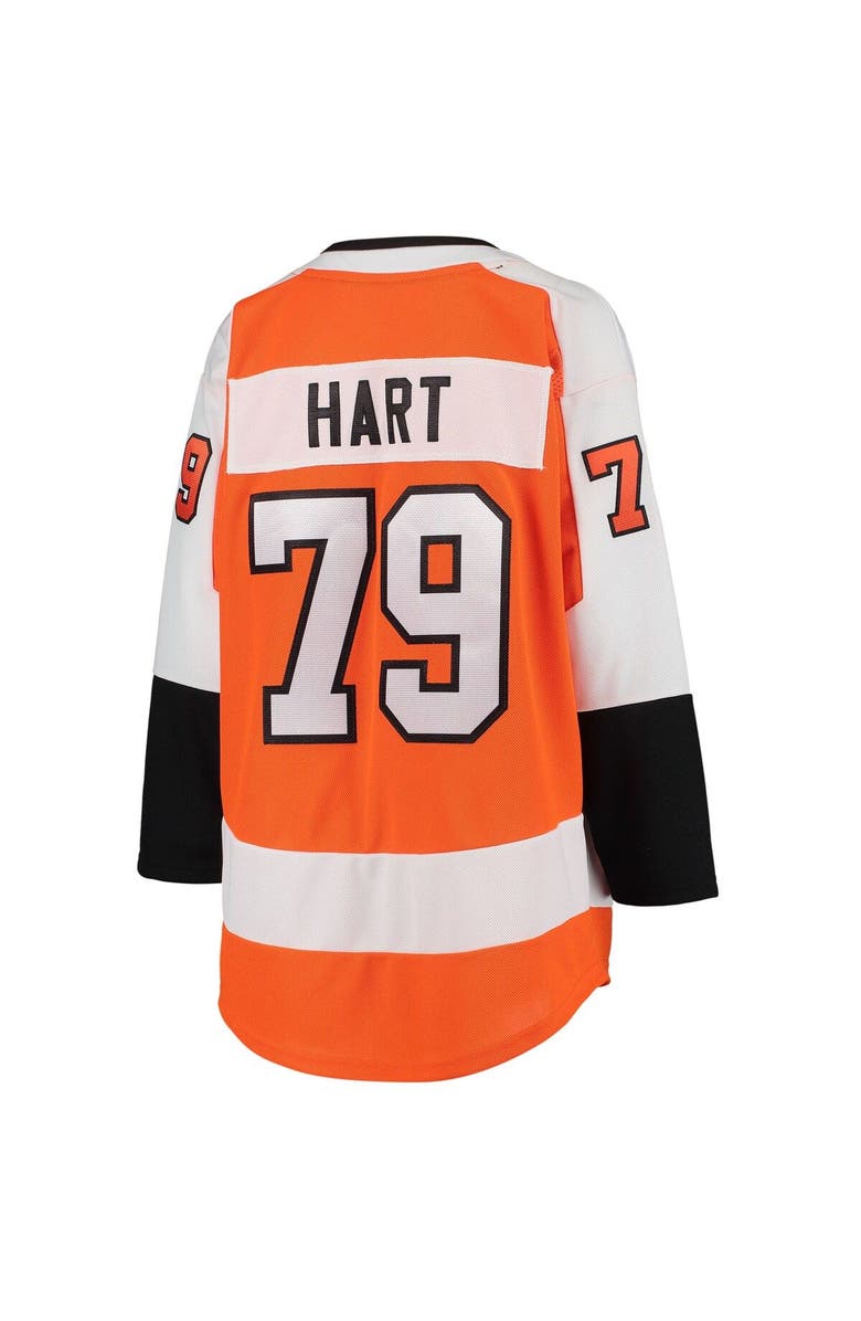 Outerstuff Youth Carter Hart Orange Philadelphia Flyers Home Premier Player Jersey, Alternate, color,