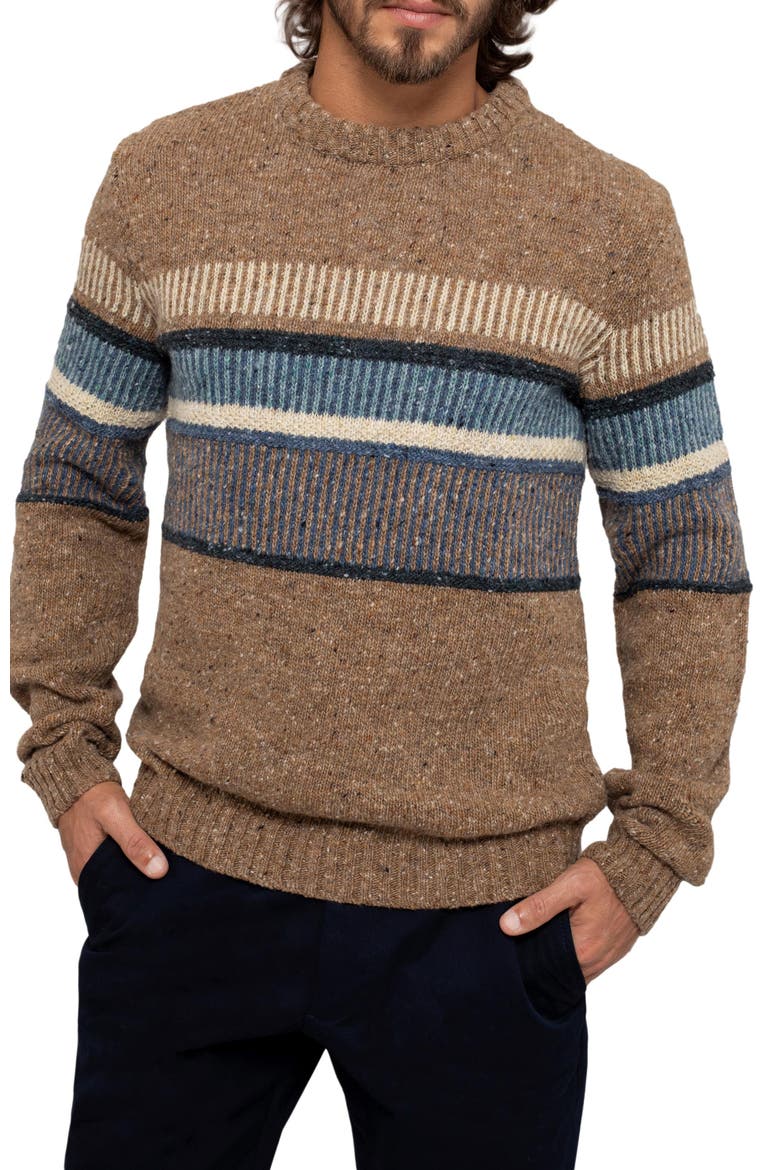 Statement Donegal Wool Sweater, Alternate, color, CAMEL