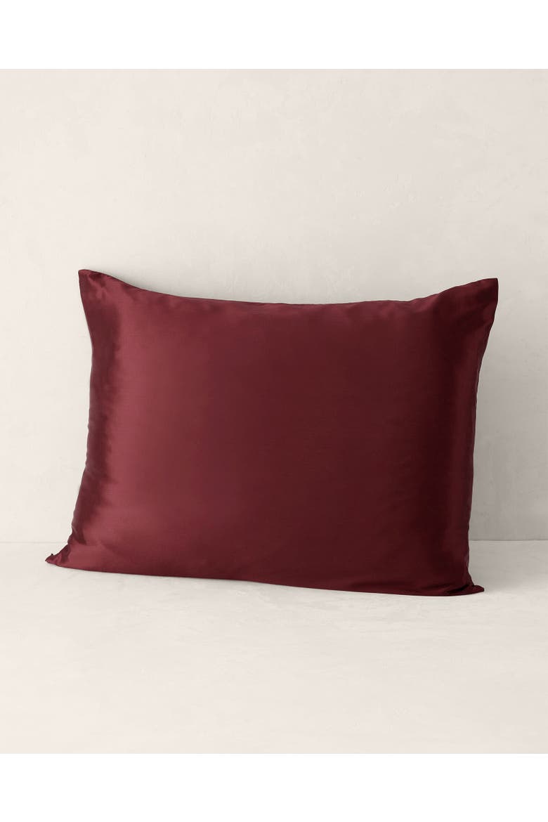 Washable Silk Pillowcase, Main, color, Deep Merlot