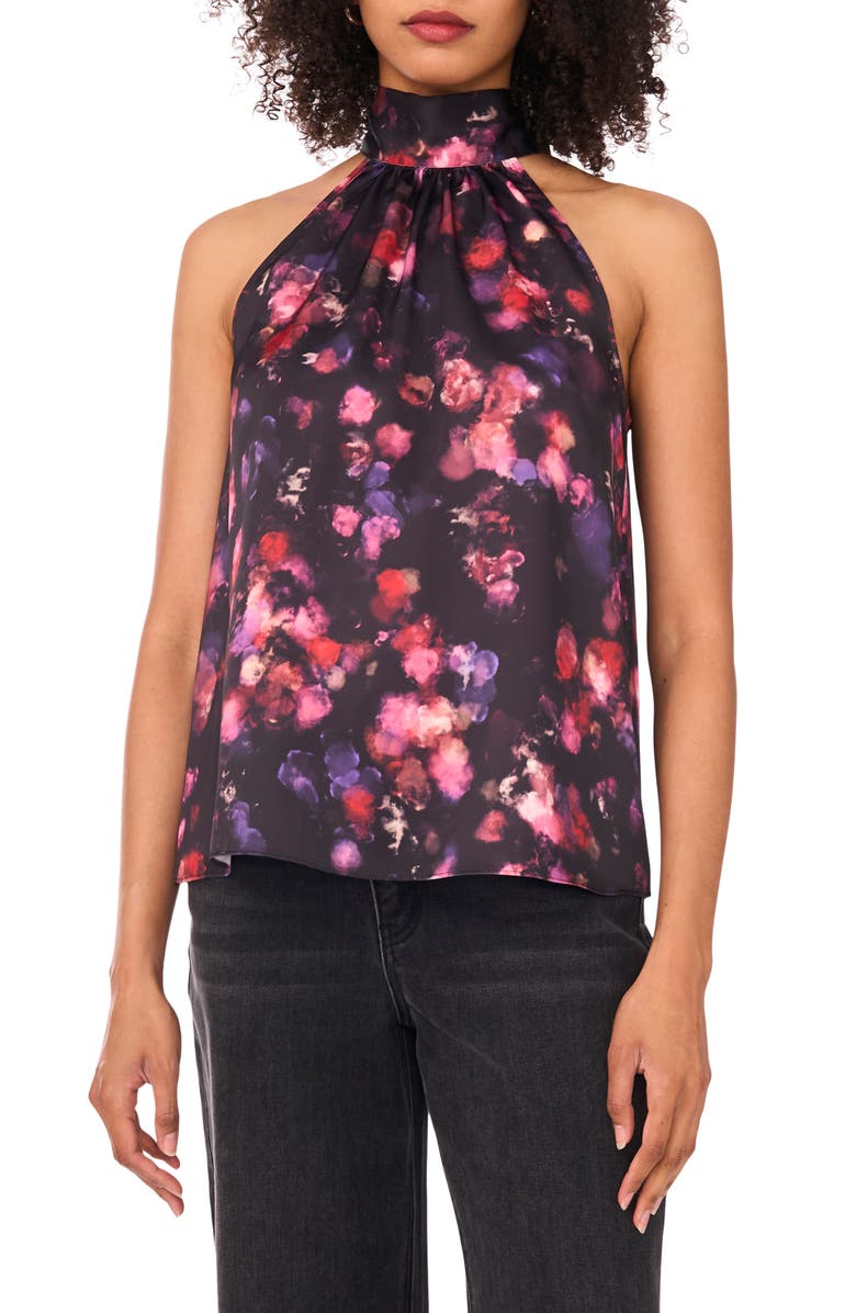 1.STATE Tie Back Textured Sleeveless Top, Main, color, Rich Black