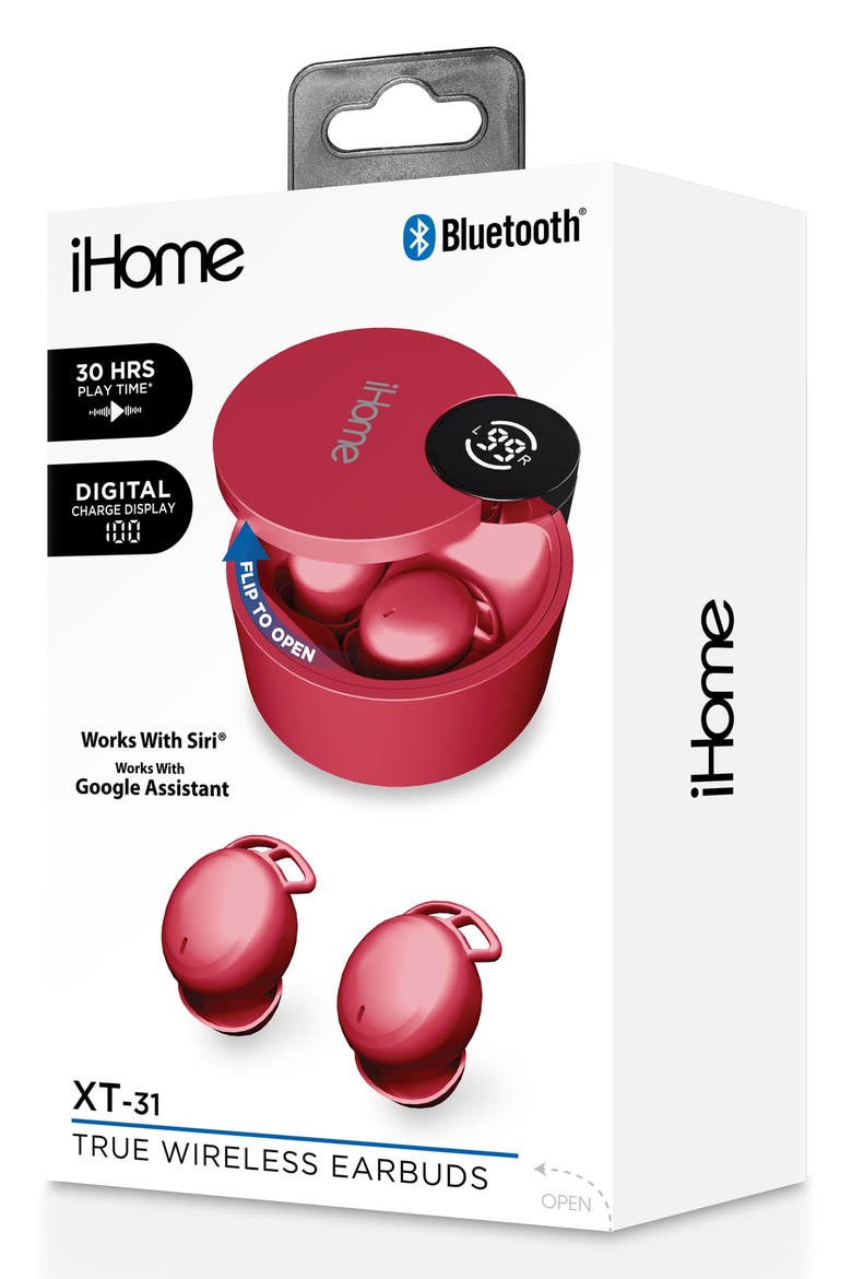 XT-31 Wireless Earbuds with Charging Case, Main, color, RED