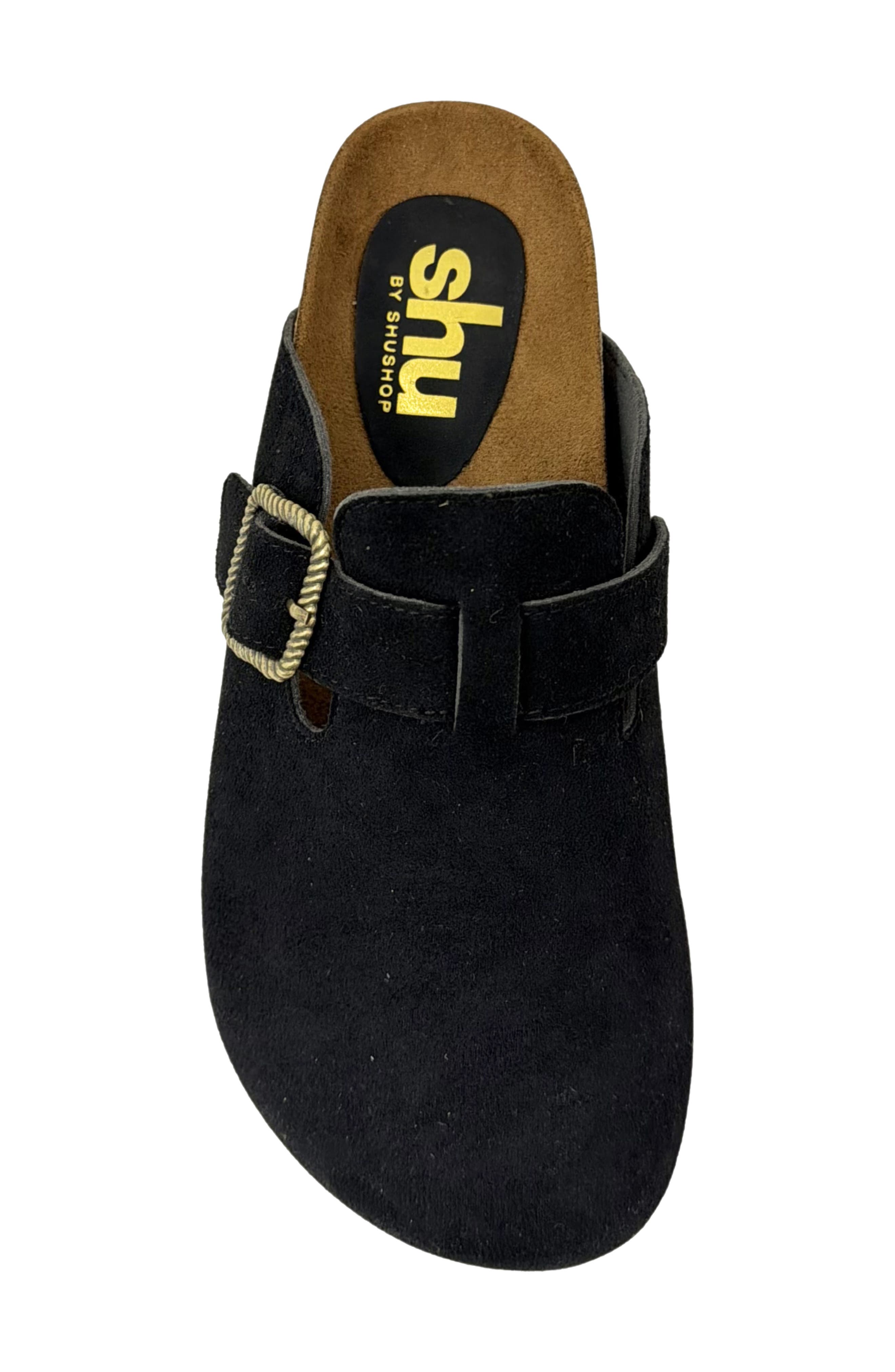 Trudy Faux Leather Clog, Alternate, color, BLACK