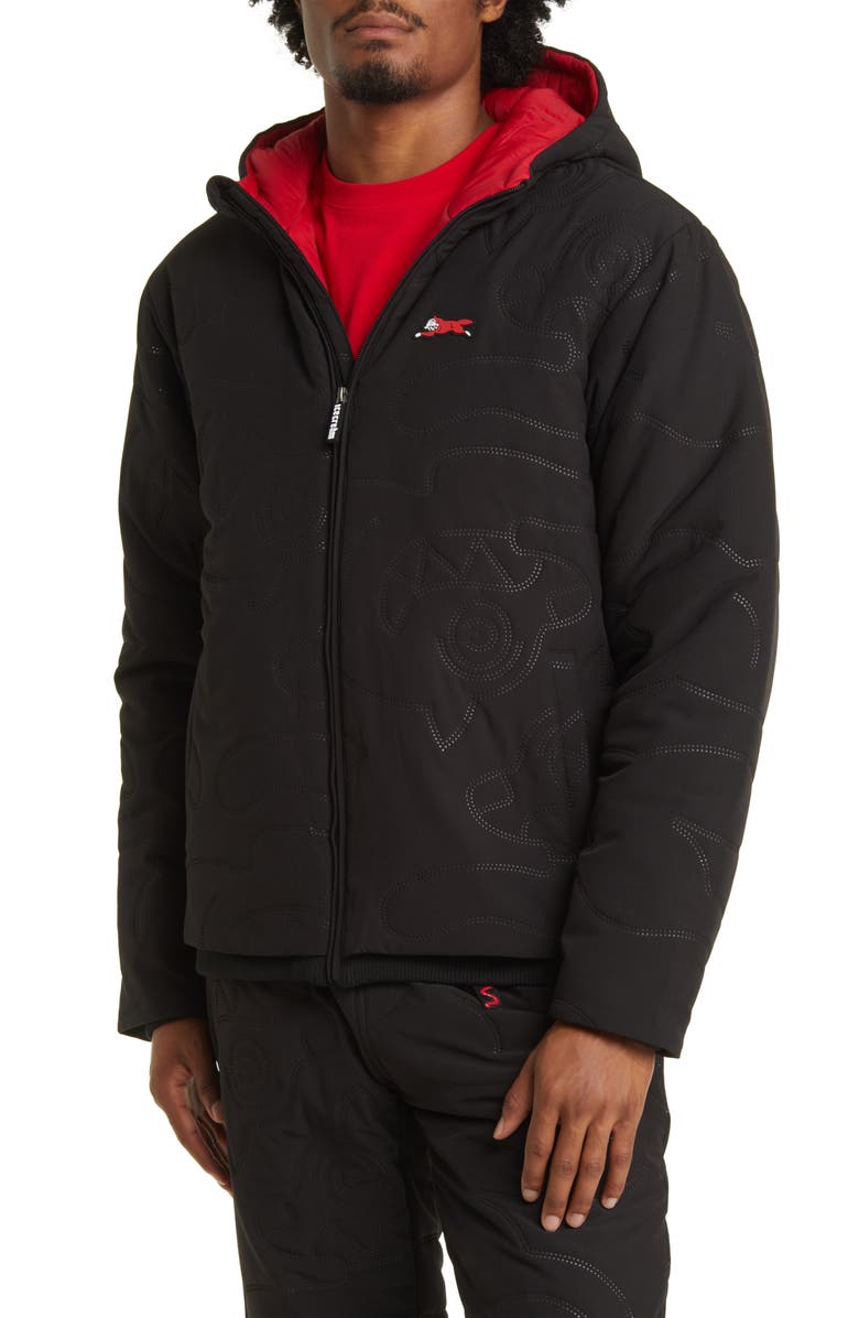 ICECREAM Debossed Running Dog Hooded Jacket, Alternate, color,