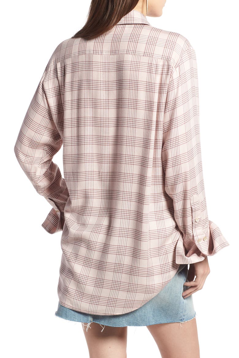 Glen Plaid Shirt, Alternate, color, PINK HUSH CHECK