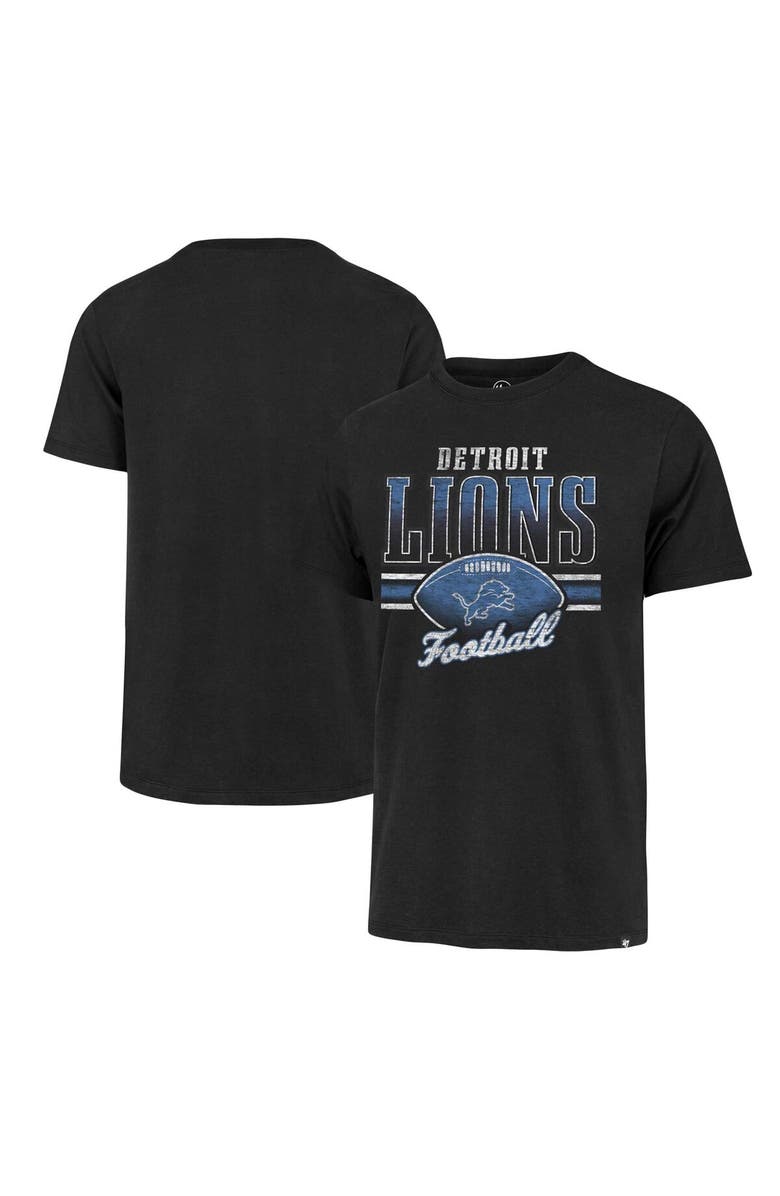 '47 Men's '47 Black Detroit Lions Last Call Franklin T-Shirt, Main, color, 