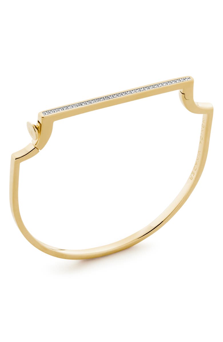Monica Vinader Signature Skinny Pavé Lab Grown Diamond Bangle, Main, color, 